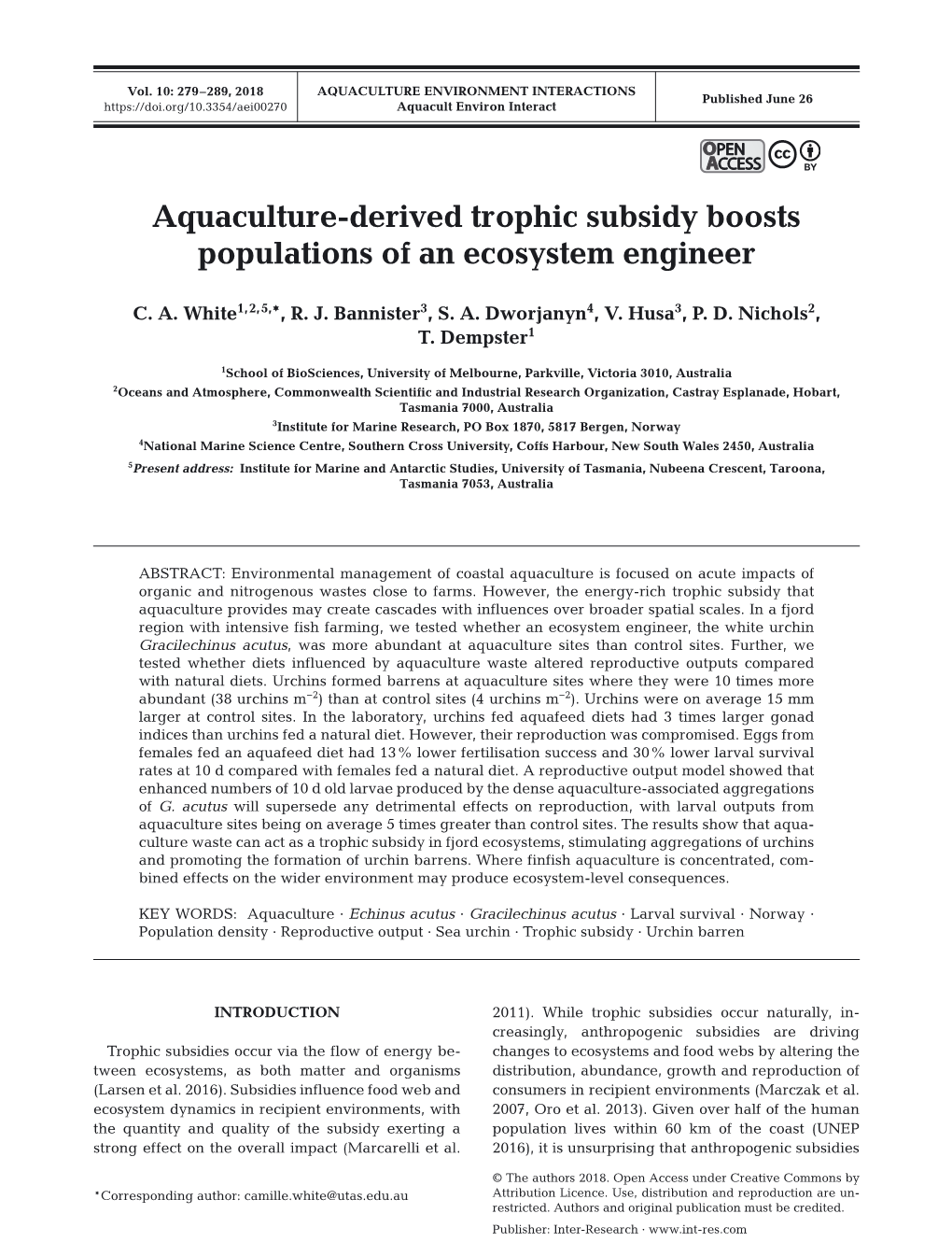 Aquaculture-Derived Trophic Subsidy Boosts Populations of an Ecosystem Engineer