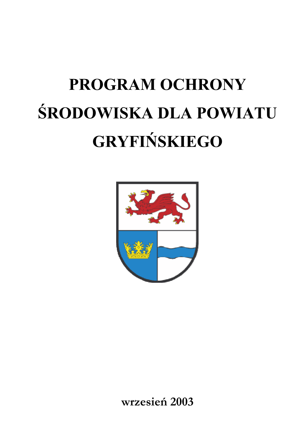 Program Ochrony Środowiska Dla Powiatu Gryfińskiego