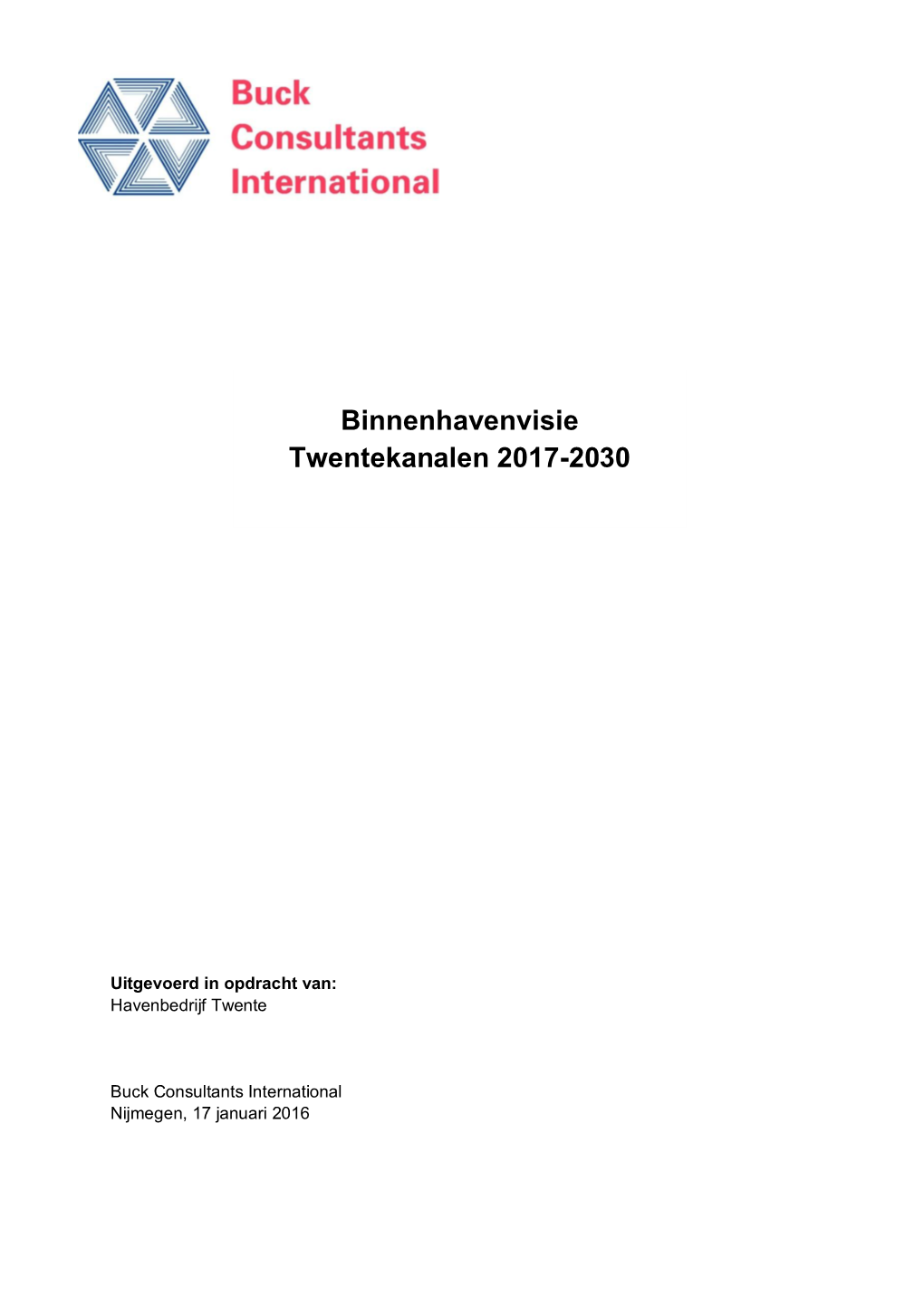 Binnenhavenvisie Twentekanalen 2017-2030