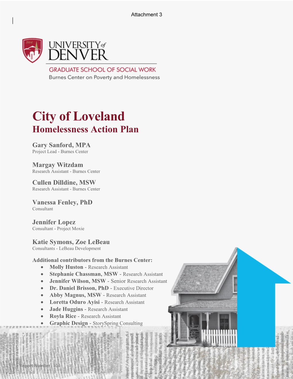 City of Loveland Homelessness Action Plan