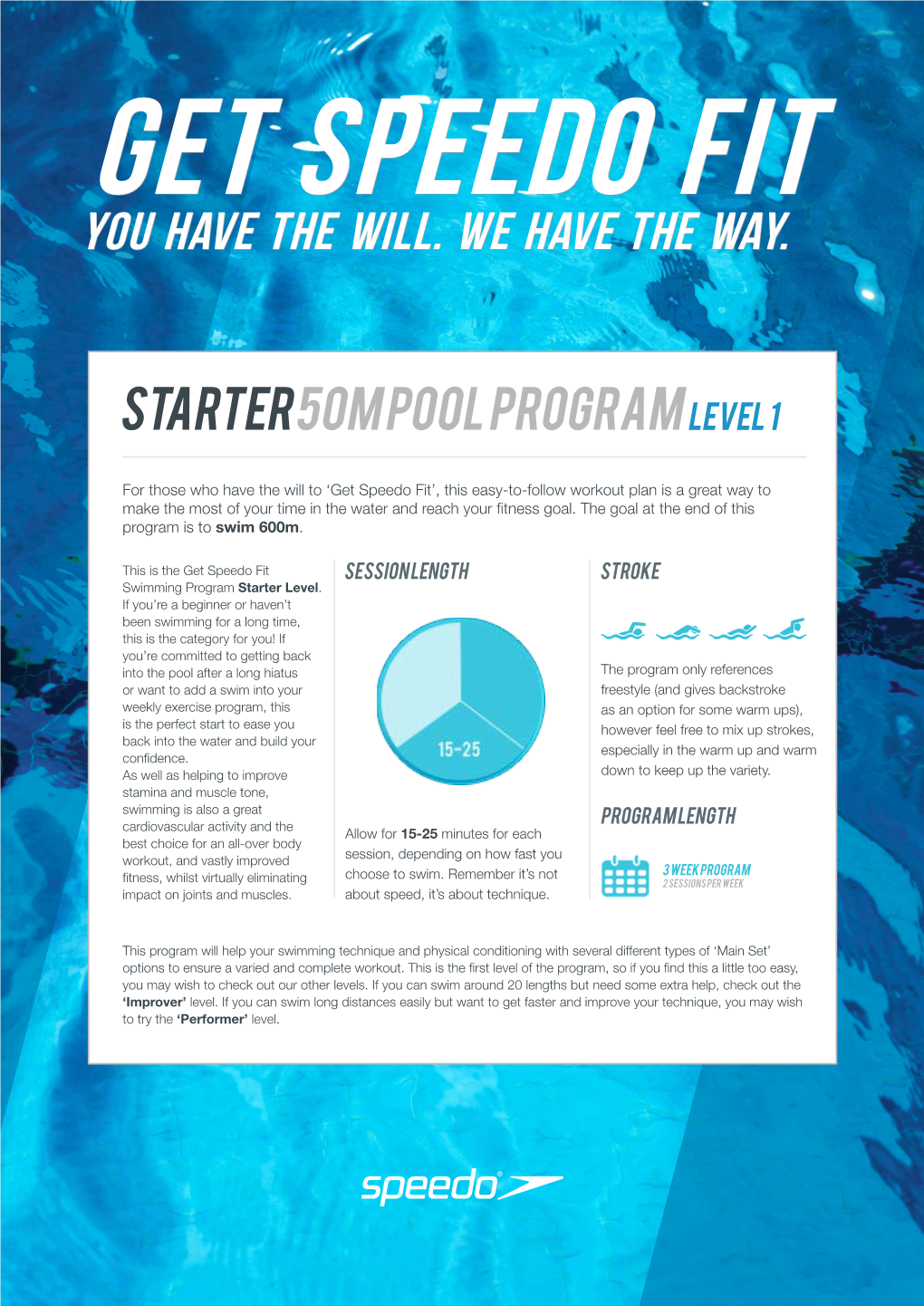 Starter50m Pool Programlevel 1
