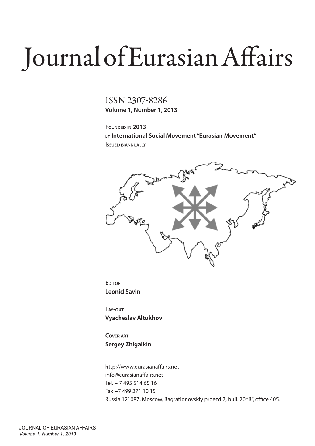 Journal of Eurasian Affairs