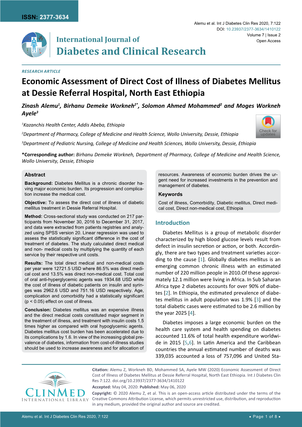 Economic Assessment of Direct Cost of Illness of Diabetes Mellitus At