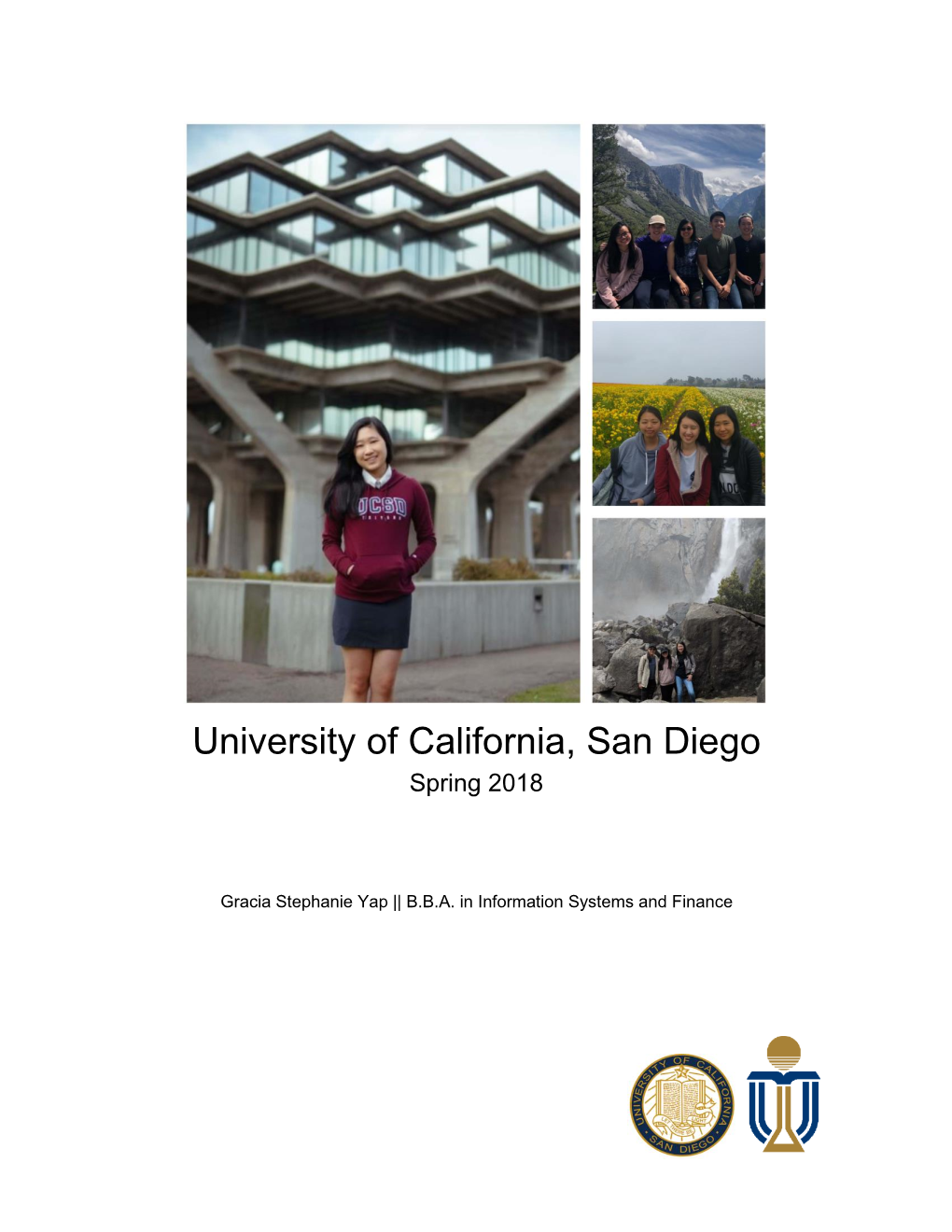 University of California, San Diego Spring 2018