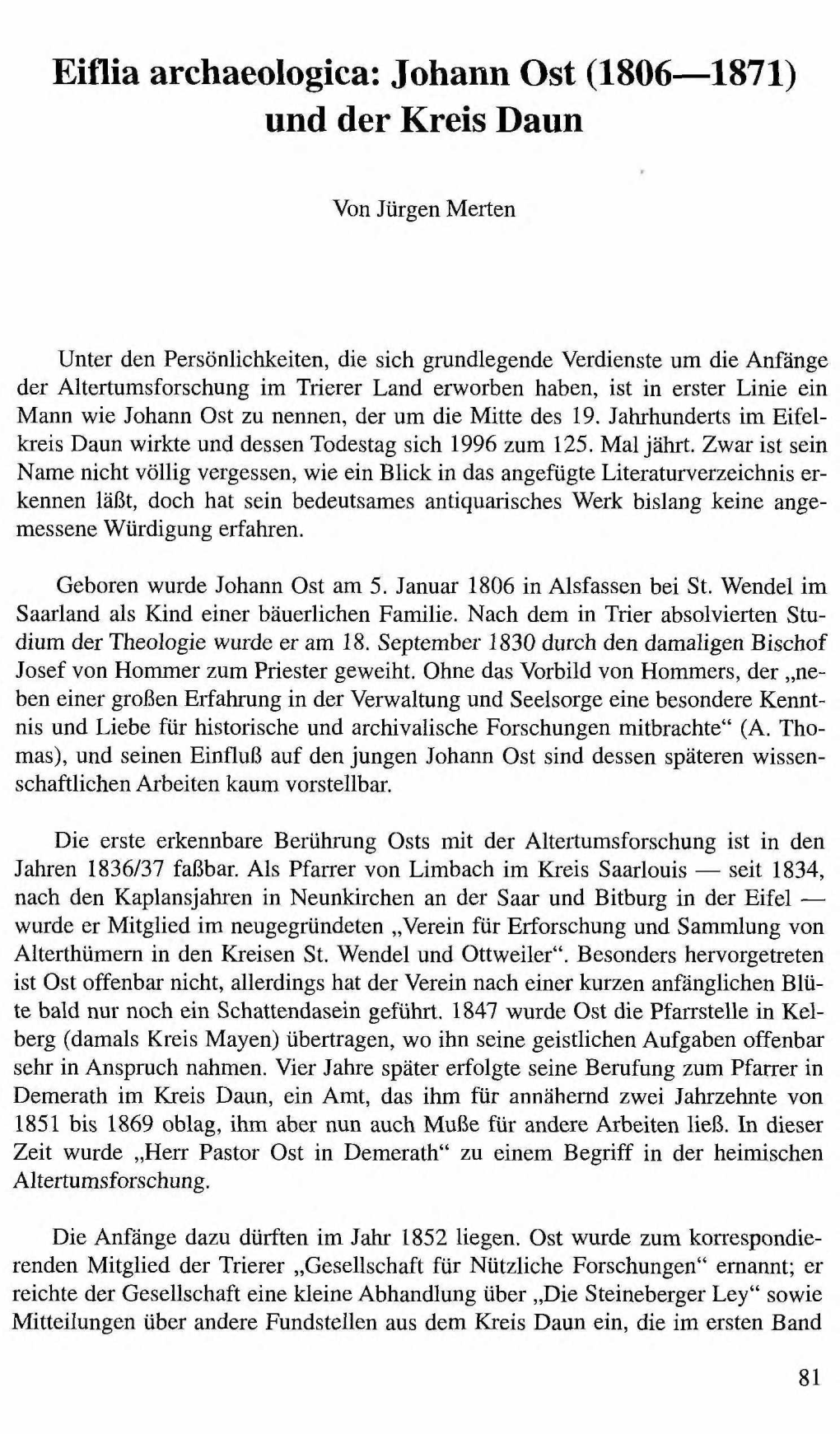 Funde Und Ausgrabungen Im Bezirk Trier 28, 1996