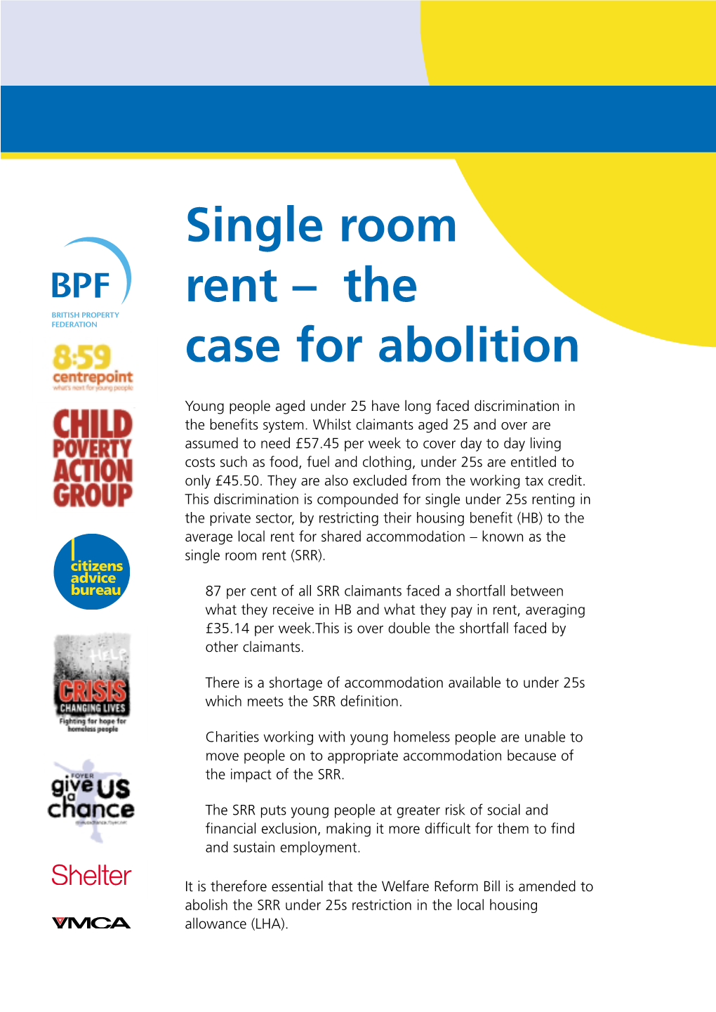 Single Room Rent – the Case for Abolition