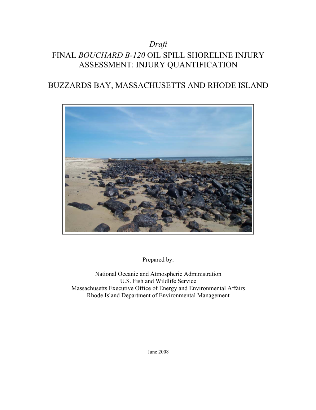 Draft FINAL BOUCHARD B-120 OIL SPILL SHORELINE INJURY ASSESSMENT: INJURY QUANTIFICATION