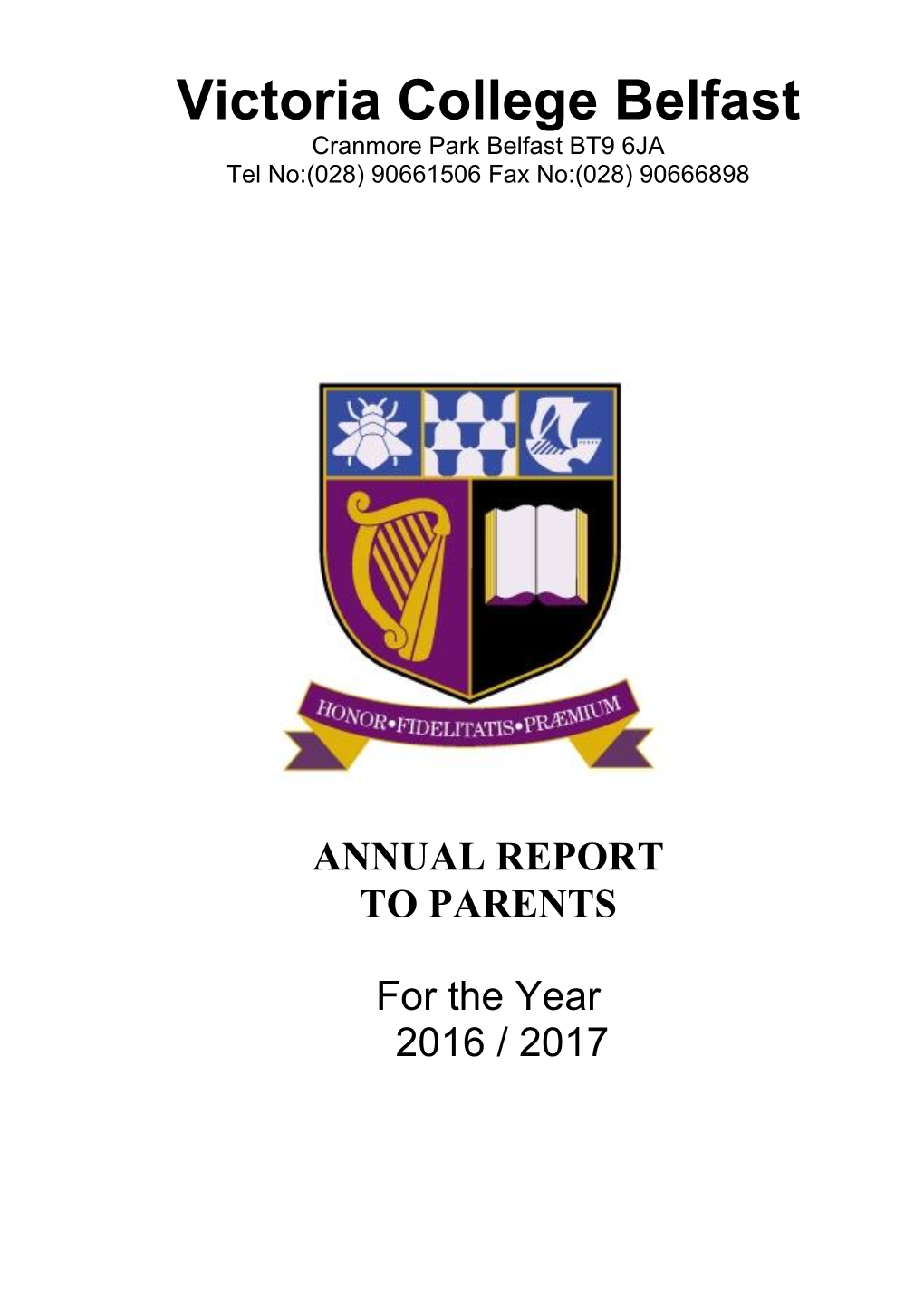 ANNUAL REPORT to PARENTS for the Year 2016 / 2017