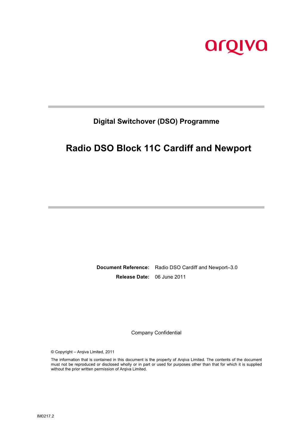 Digital Switchover Cardiff Newport Reference Document V3