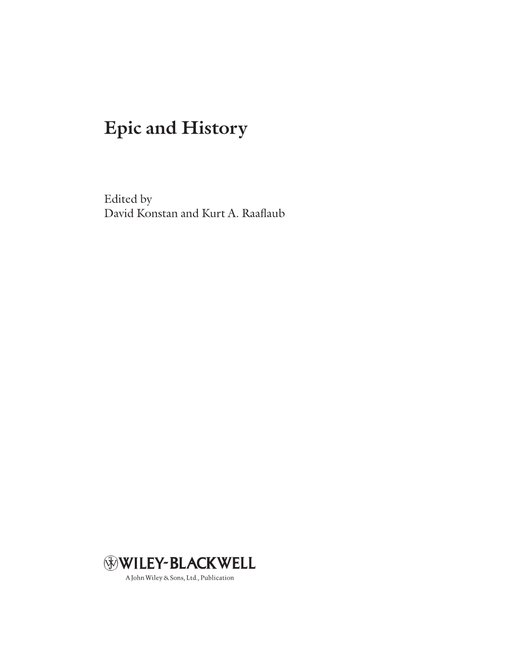 Epic and History