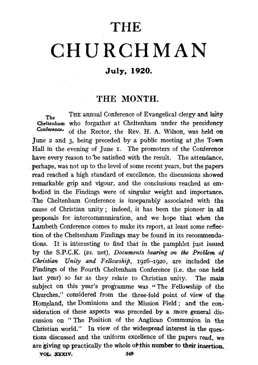 CHURCHMAN July, 1920