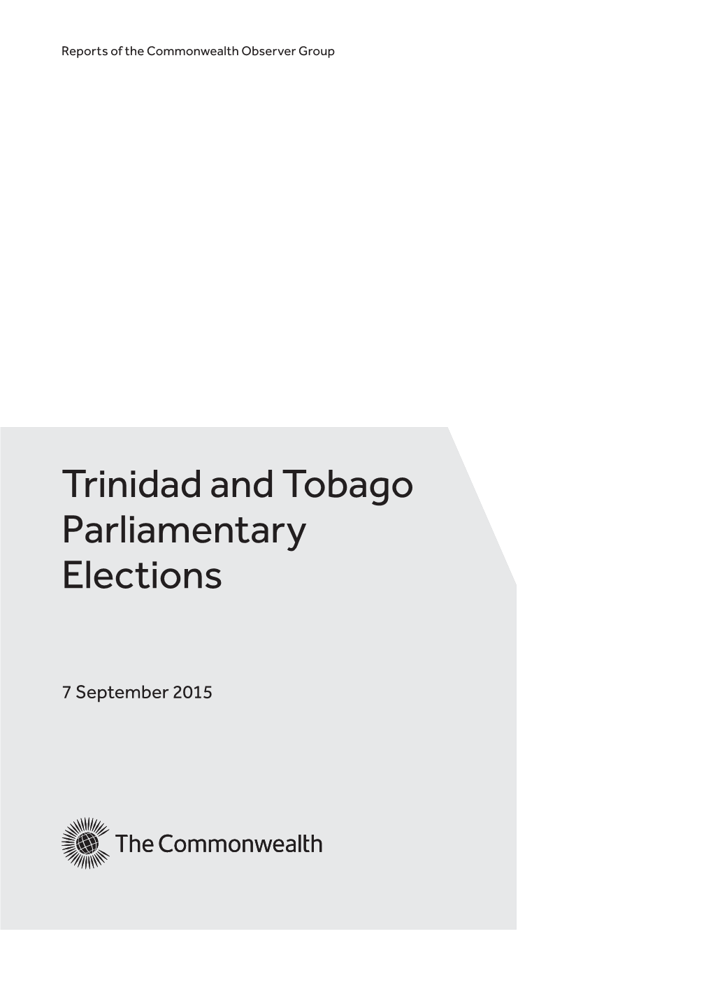 Trinidad and Tobago Parliamentary Elections