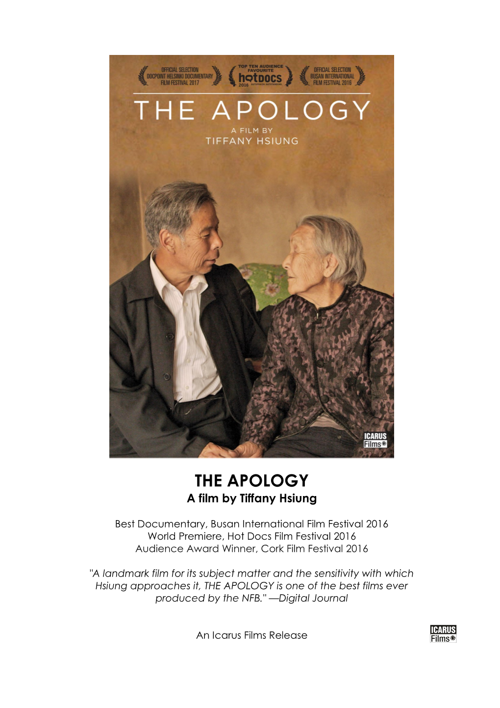 THE APOLOGY a Film by Tiffany Hsiung