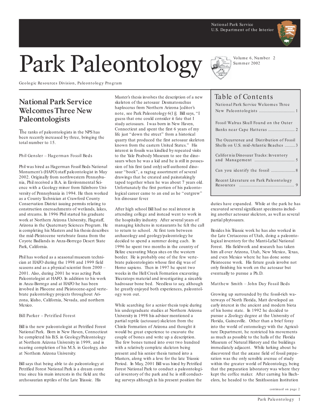 Paleo Newsletter 6(2)