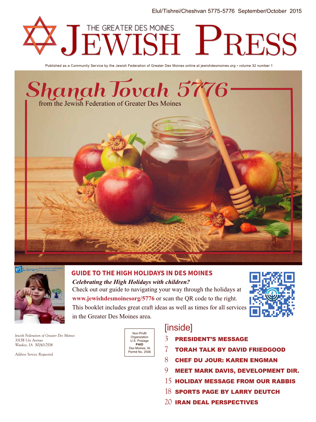 [Inside] Non-Profit Jewish Federation of Greater Des Moines Organization 33158 Ute Avenue U.S