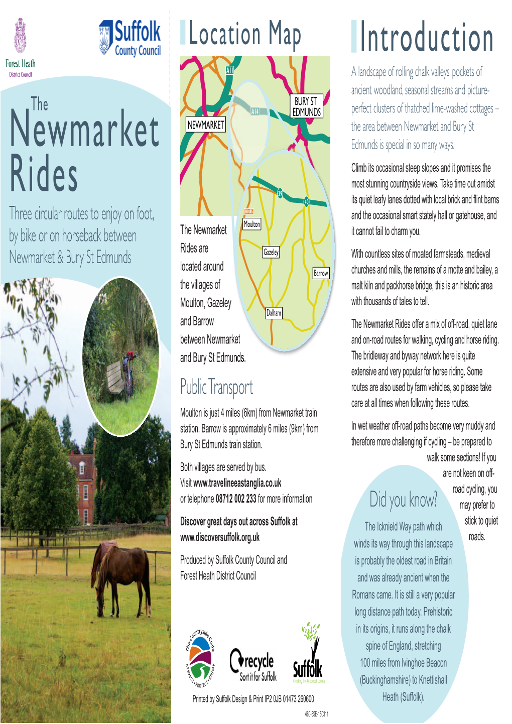 10158 Newmarket Rides Leaflet Pages to View