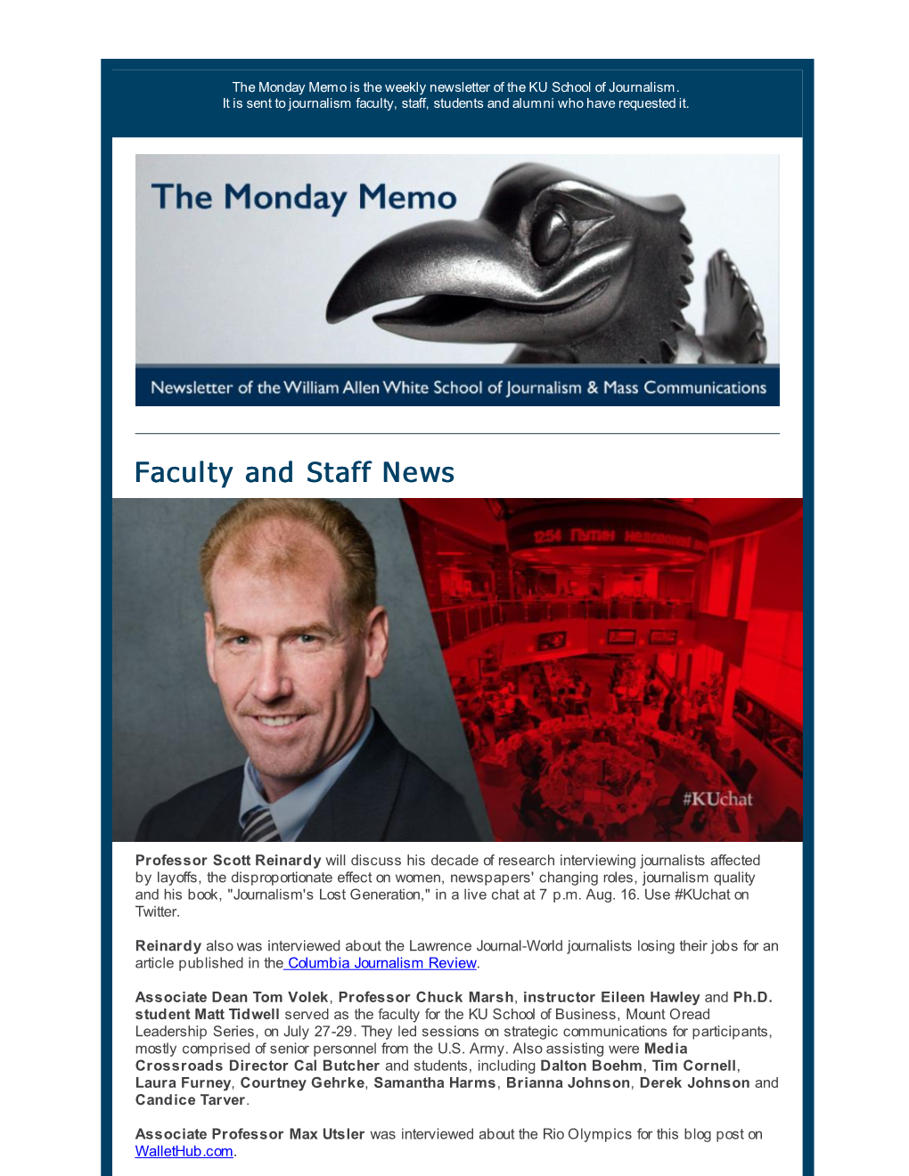 Faculty and Staff News