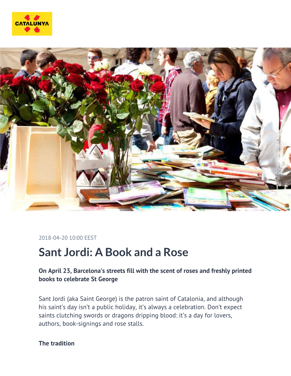 Sant Jordi: a Book and a Rose