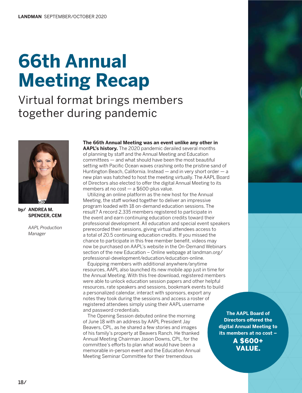 66Th Annual Meeting Recap Virtual Format Brings Members Together During Pandemic