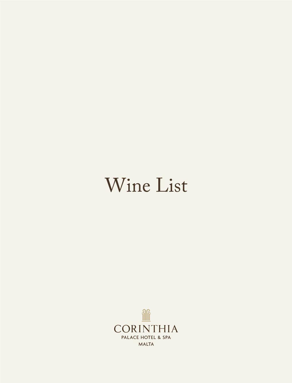 Wine List Sparkling Wines/Champagne