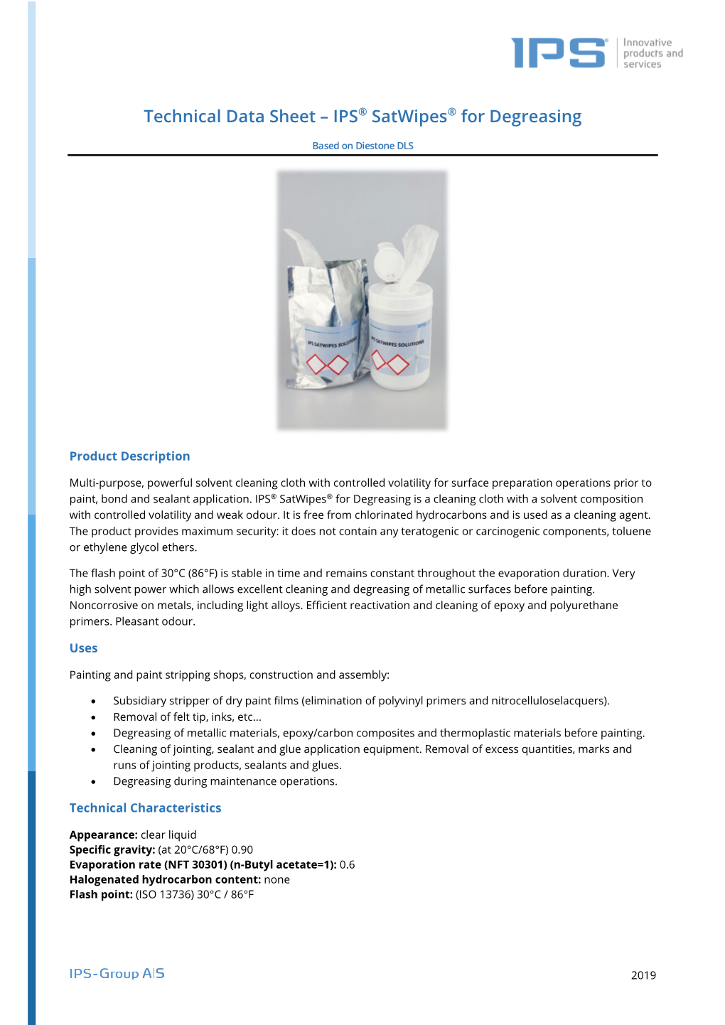 IPS® Satwipes® for Degreasing