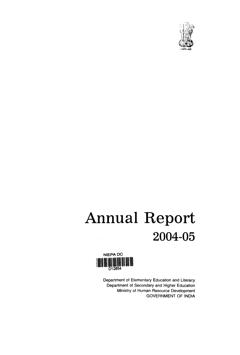 ANNUAL REPORT 2004-2005 MHRD D-12654.Pdf