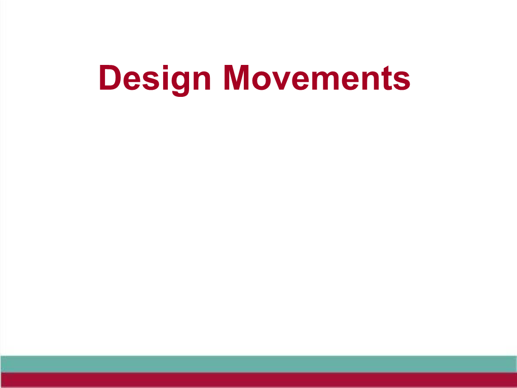 Design Movements Exam Expectations