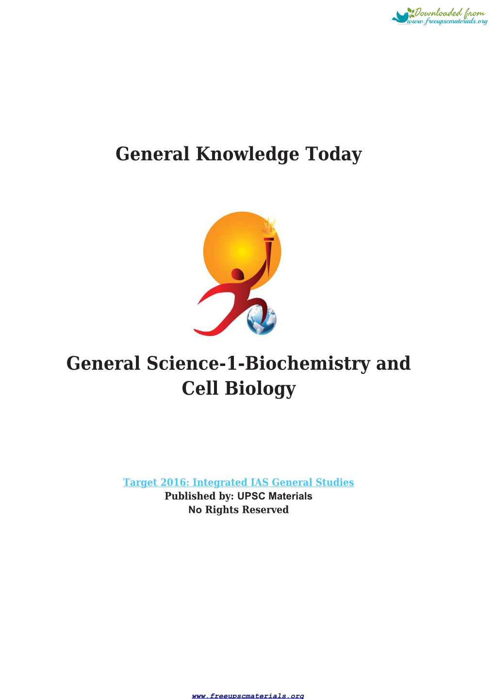 General Knowledge Today General Science-1-Biochemistry and Cell Biology