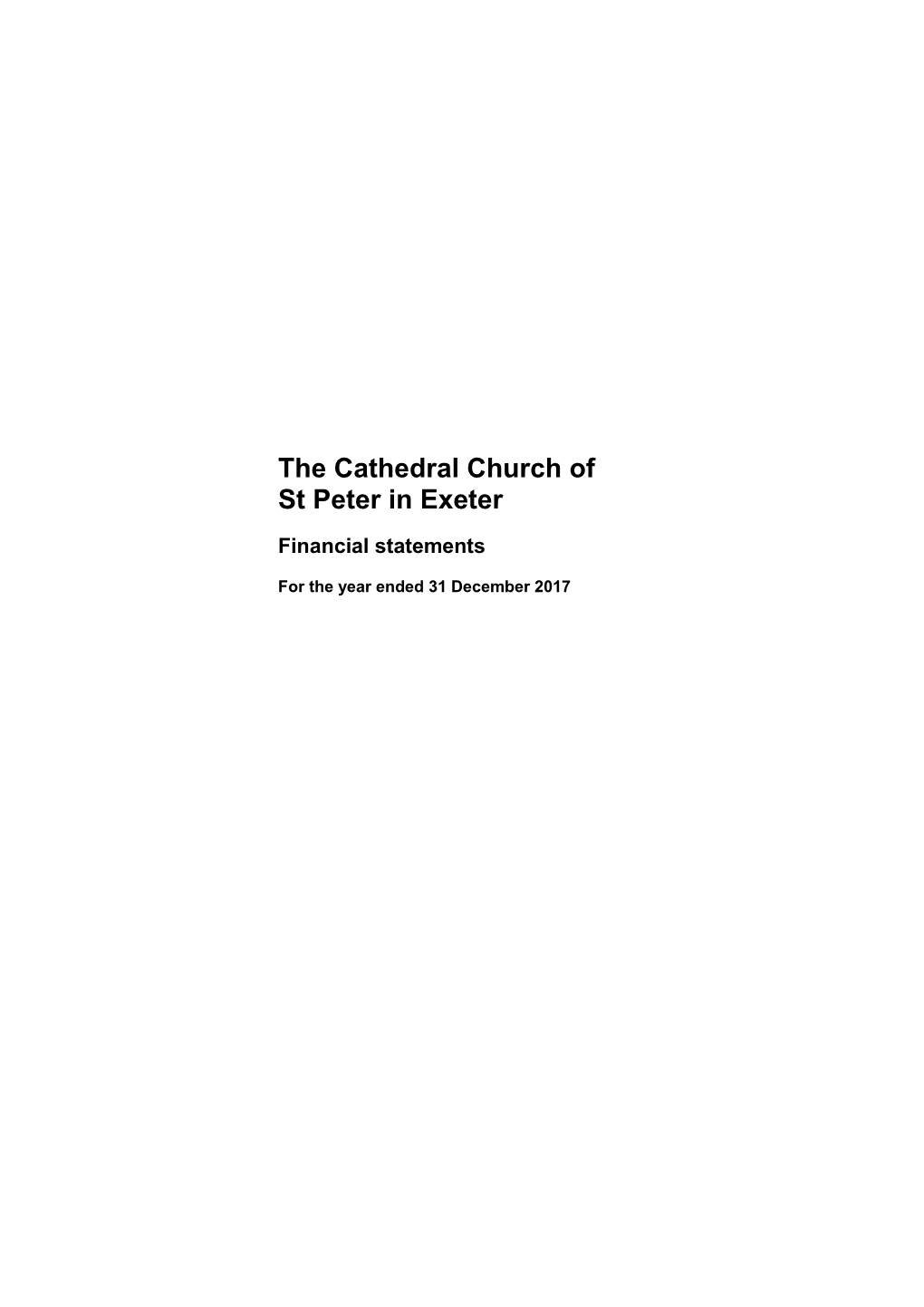 The Cathedral Church of St Peter in Exeter’, with Perpetual Succession and a Common Seal