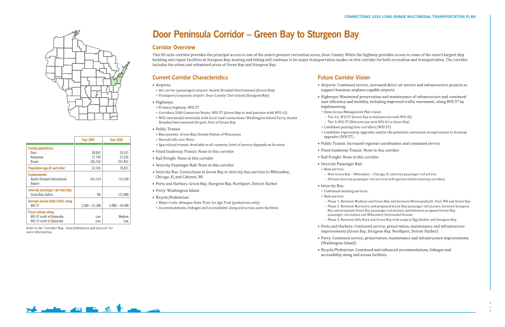 Door Peninsula Corridor – Green Bay to Sturgeon