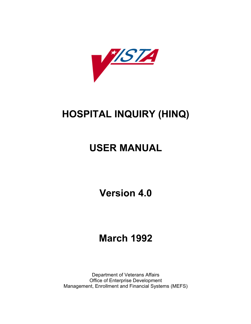 HINQ V. 4.0 User Manual