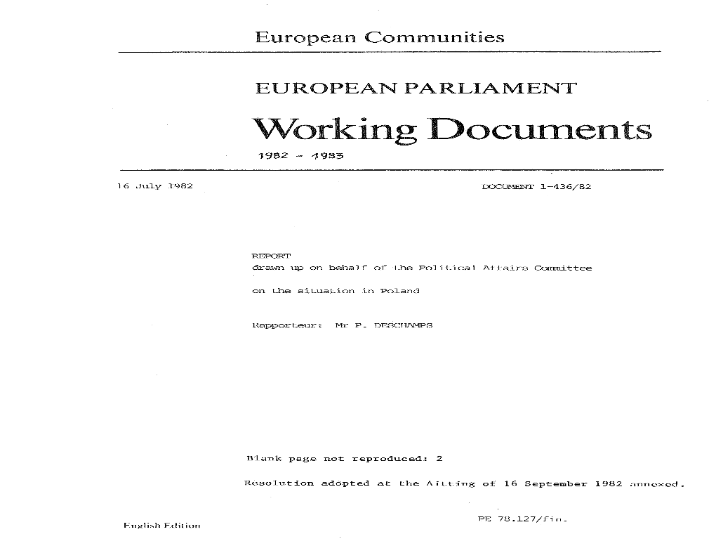 Working Documents 1982 - 1983