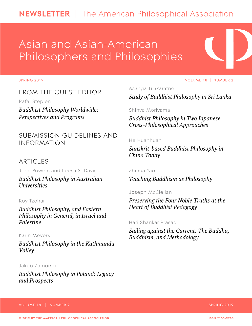 APA NEWSLETTER on Asian and Asian-American Philosophers and Philosophies