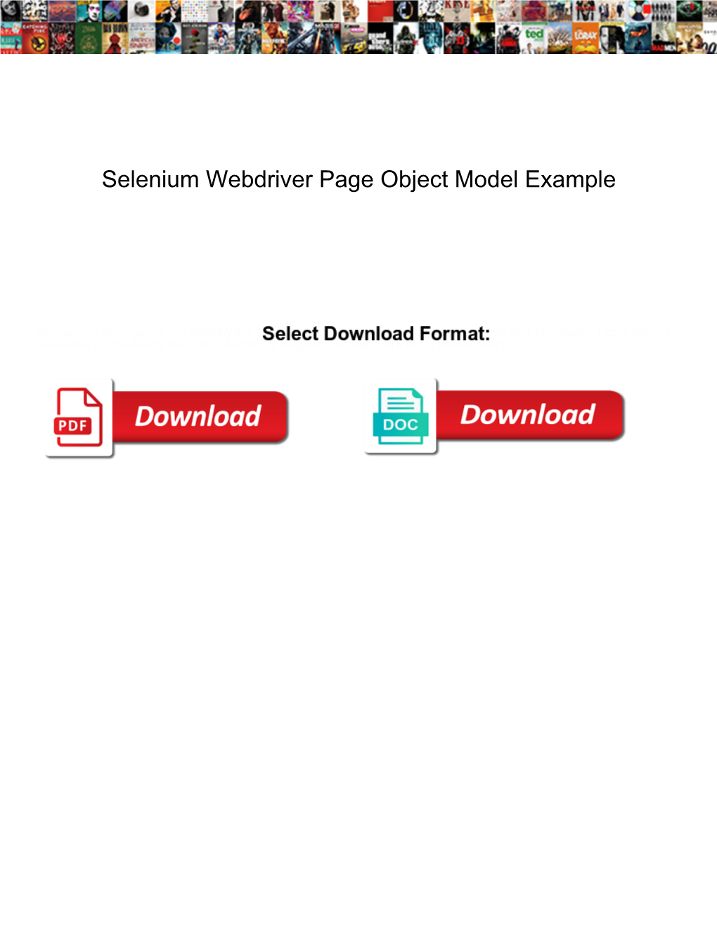 Selenium Webdriver Page Object Model Example