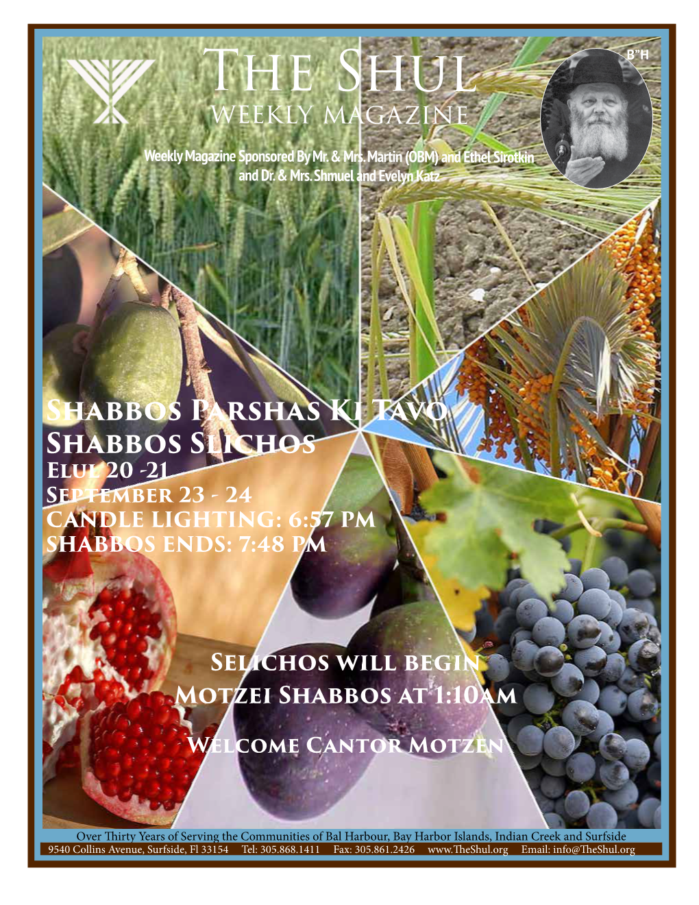 Shabbos Schedules, Classes, Articles and More