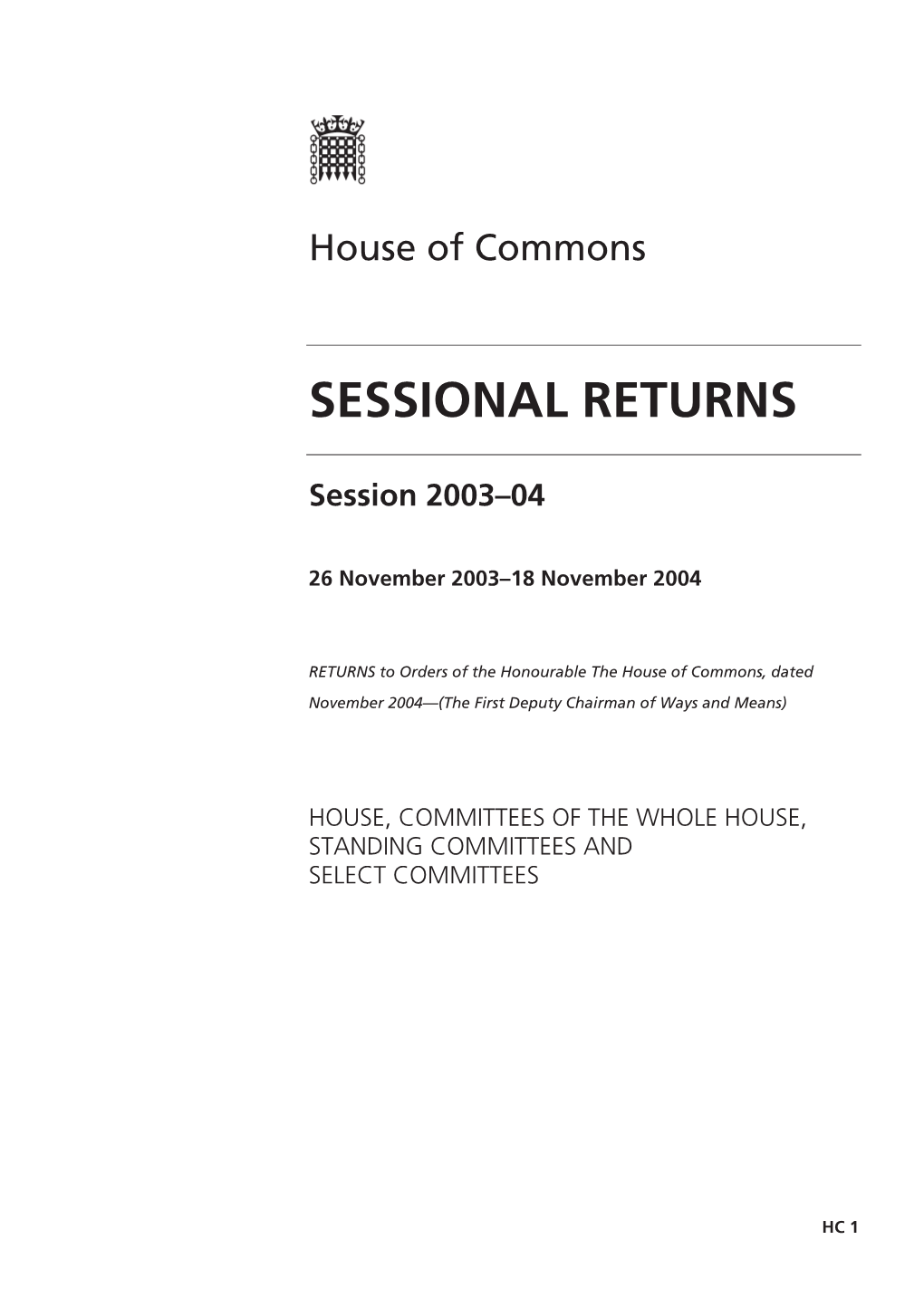 Sessional Returns