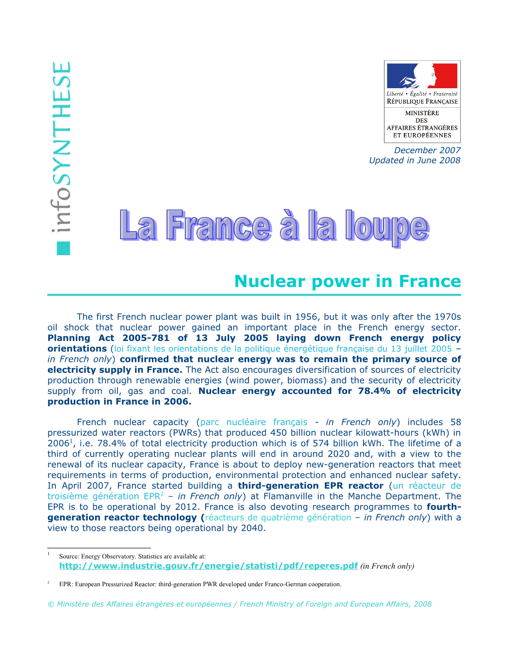 Energie Nucléaire