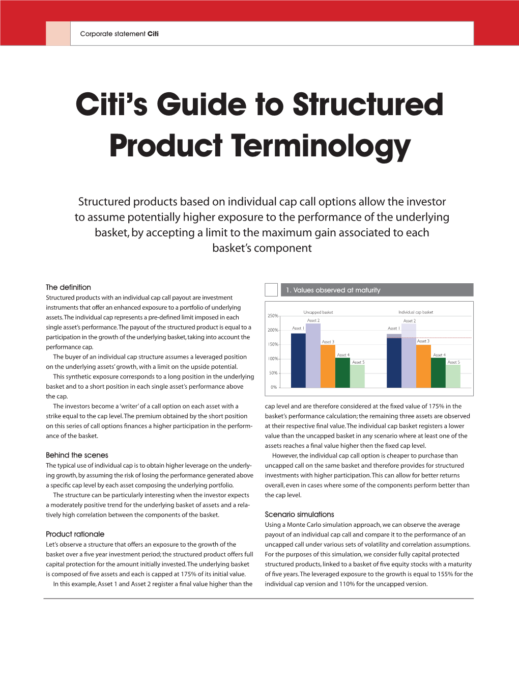 Citi's Guide to Structured Product Terminology