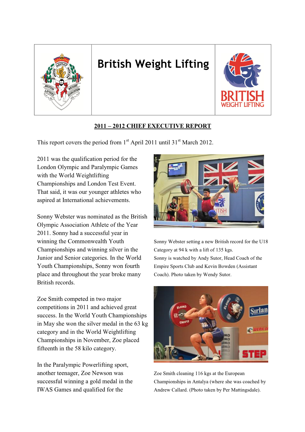 British Weight Lifting