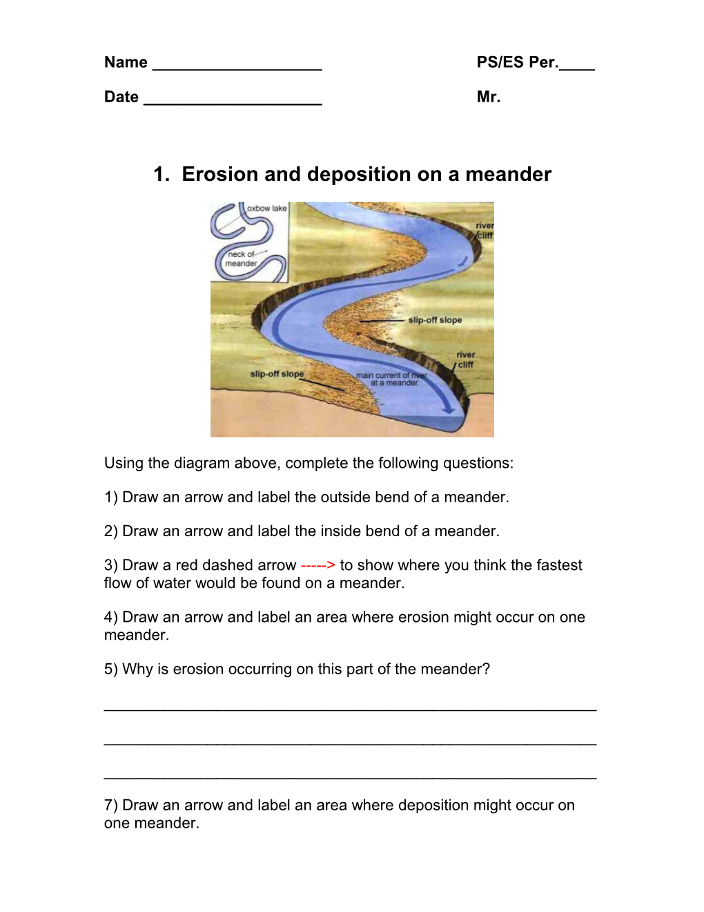25: Erosion and Deposition on a Meander