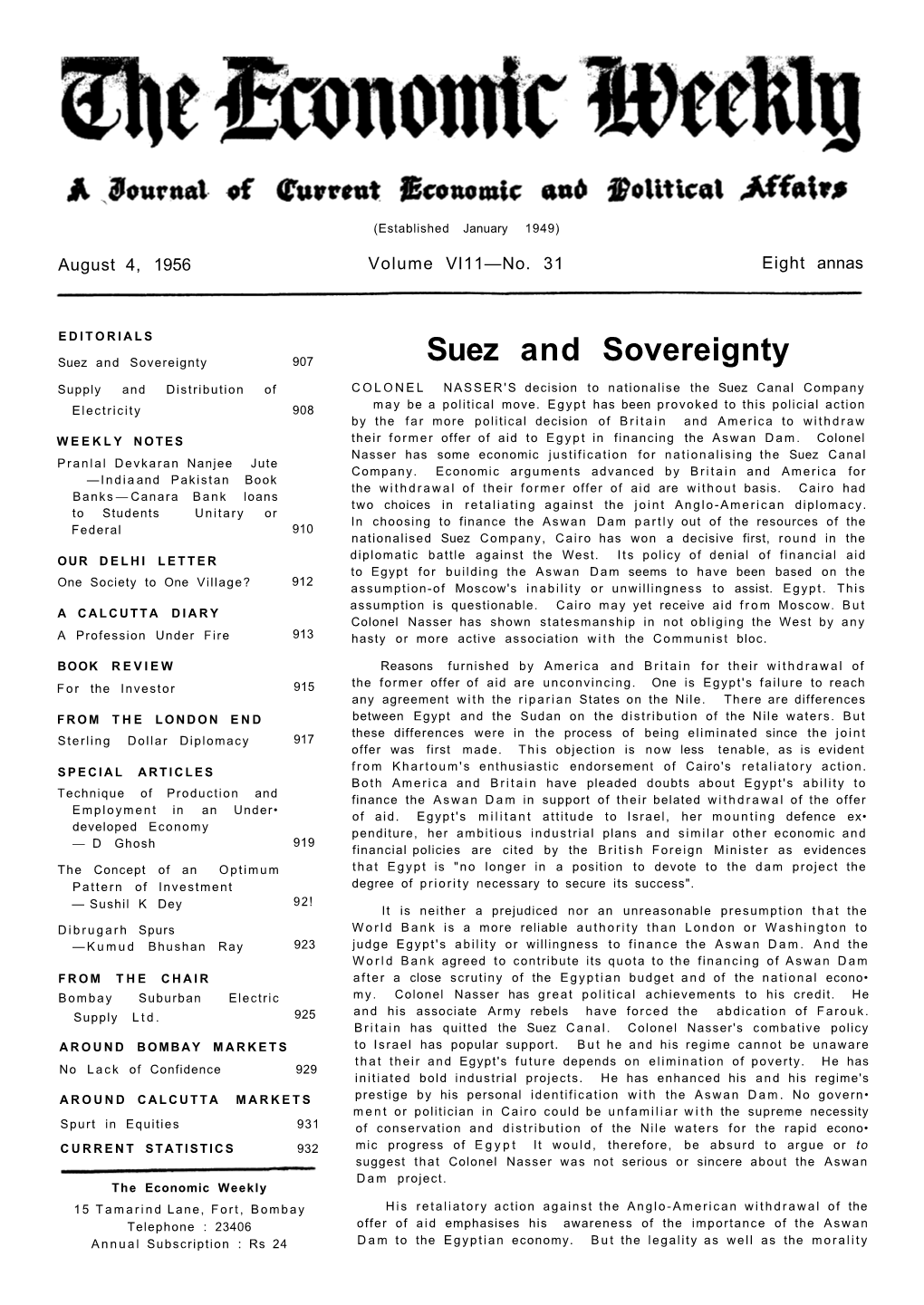 Suez and Sovereignty 907 Suez and Sovereignty