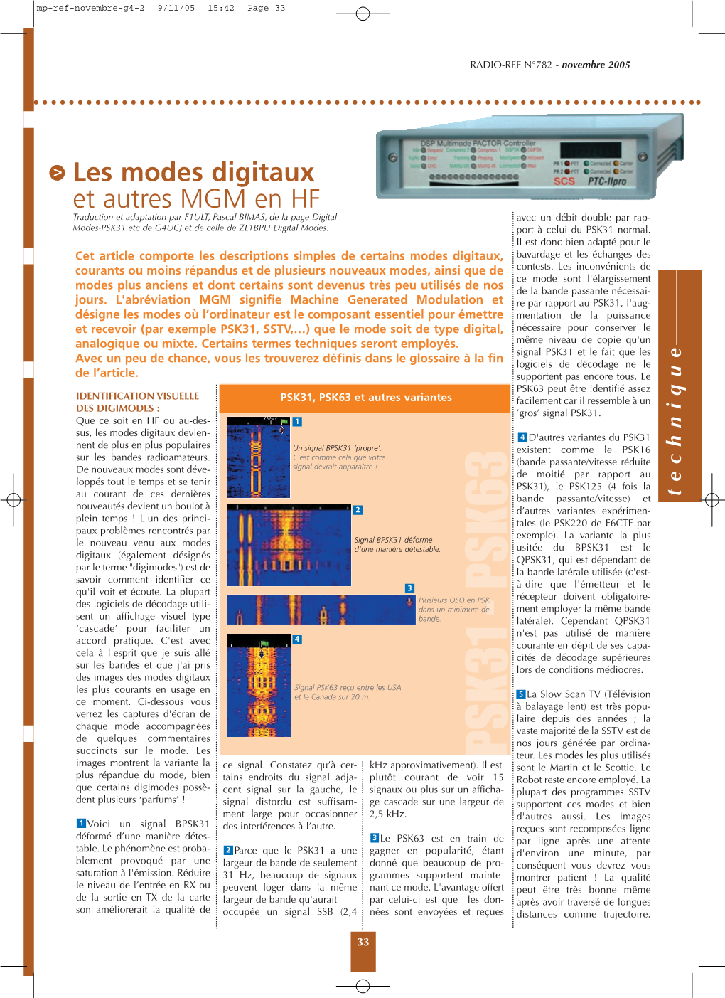 PSK31 Etc De G4UCJ Et De Celle De ZL1BPU Digital Modes