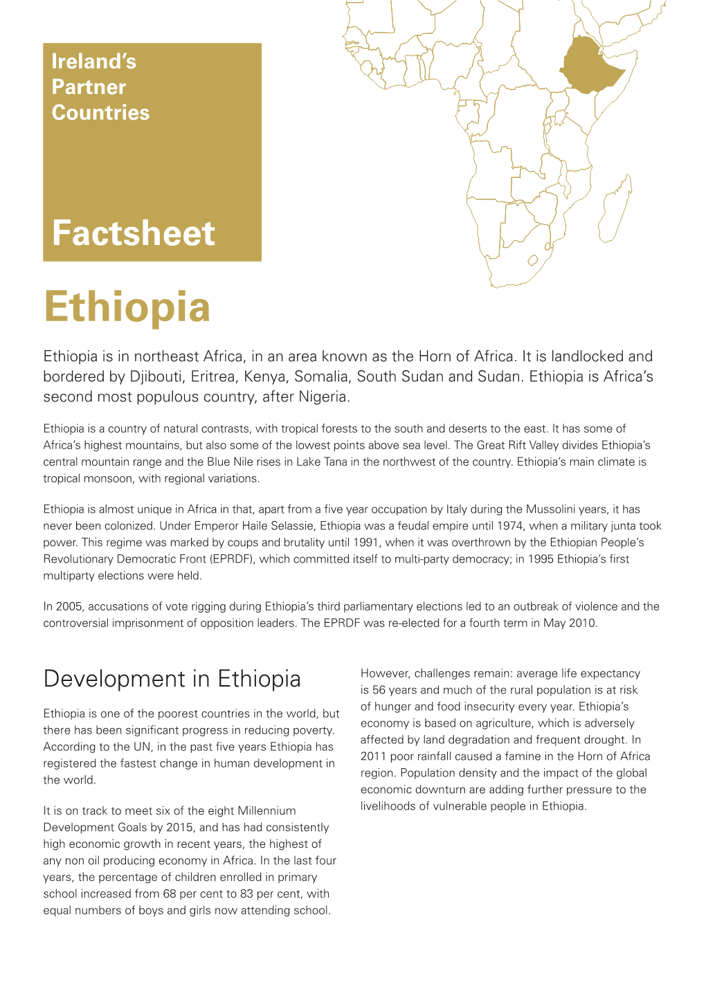 Factsheet Ethiopia