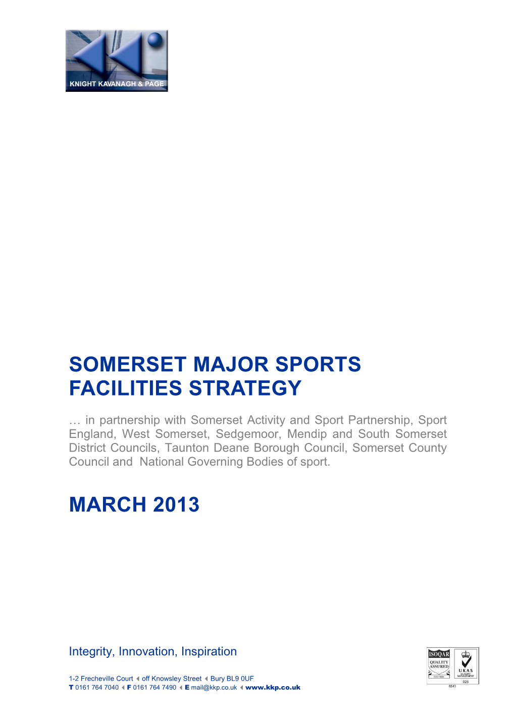 Somerset Facilities Strategy