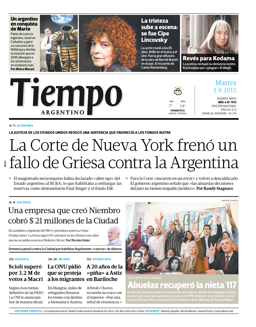 La Corte De Nueva York Frenó Un Fallo De Griesa Contra La Argentina