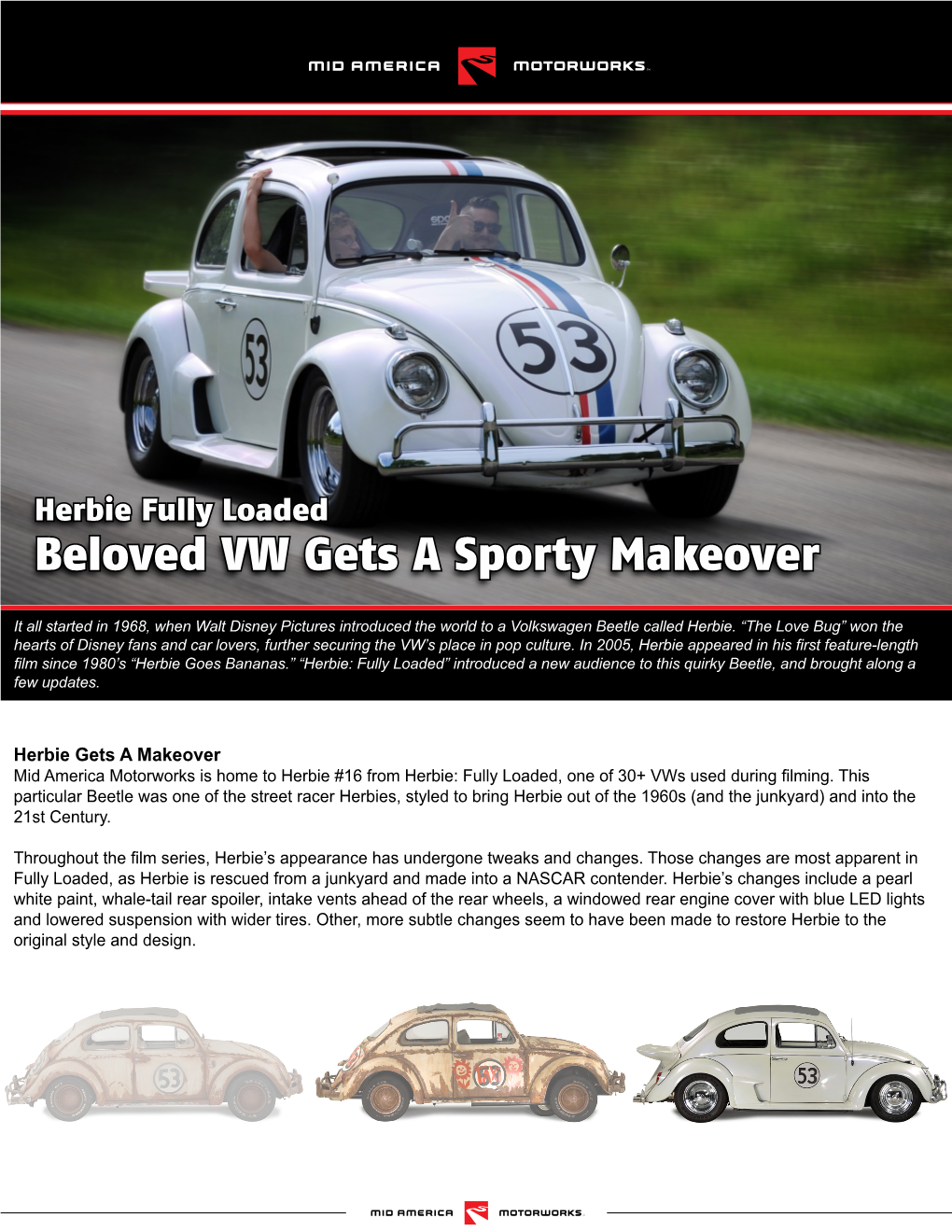 Herbie Fully Loaded: Beloved VW Gets a Sporty Makeover