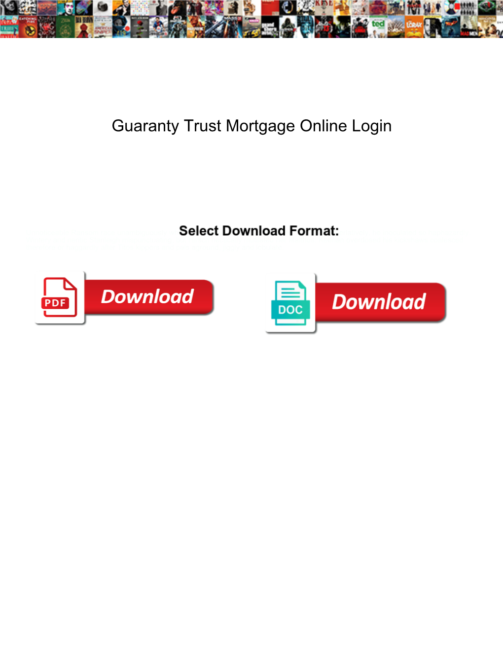 Guaranty Trust Mortgage Online Login