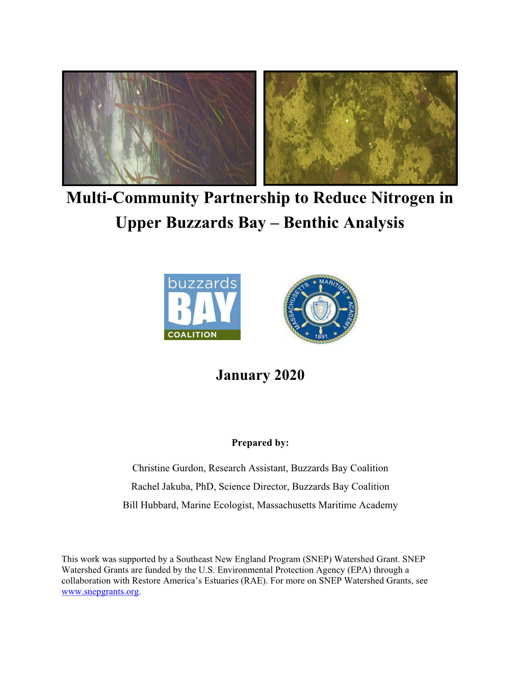 Upper Bay Benthic Report