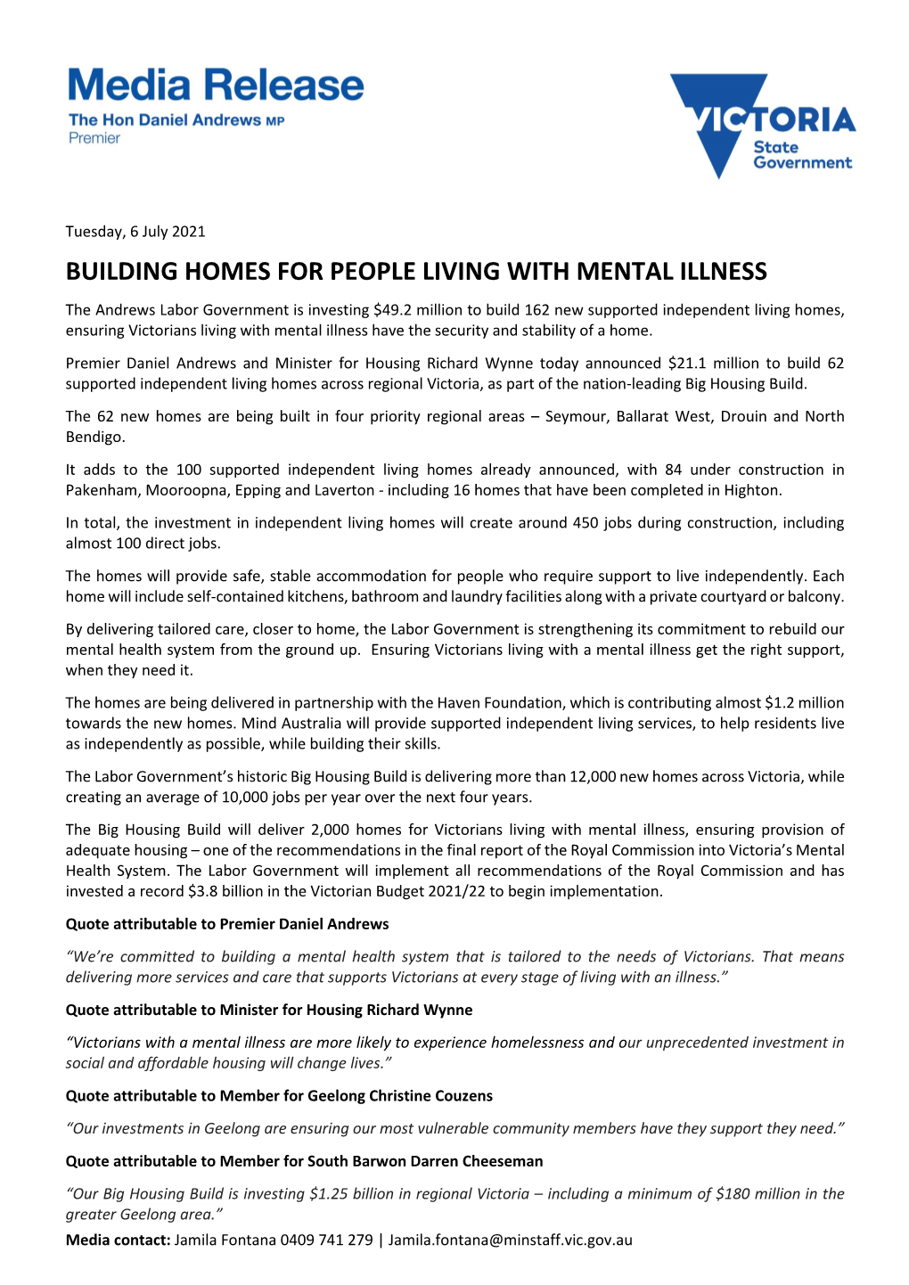 Building Homes for People Living with Mental Illness