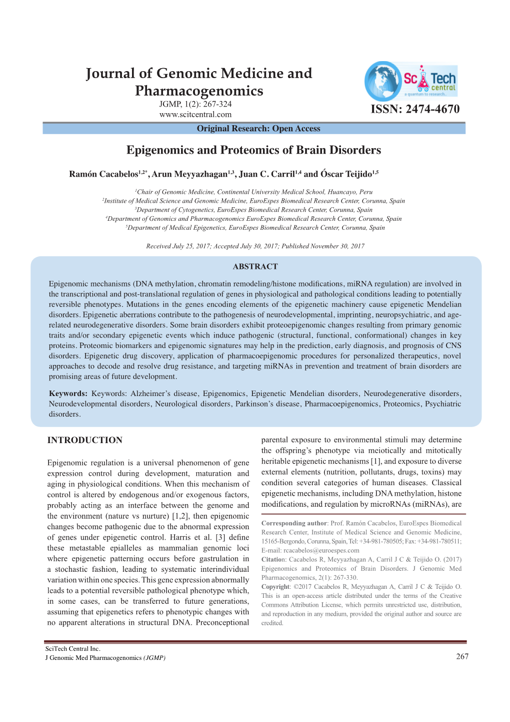 Journal of Genomic Medicine and Pharmacogenomics